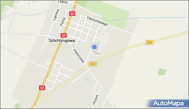 Szlichtyngowa, Szkolna, mapa Szlichtyngowa