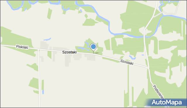 Szostaki gmina Łukowa, Szostaki, mapa Szostaki gmina Łukowa