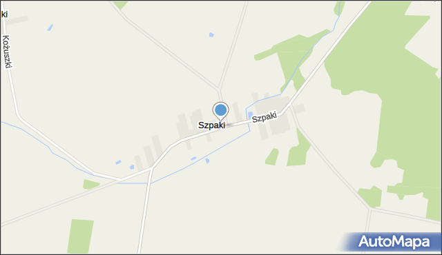 Szpaki gmina Wyszki, Szpaki, mapa Szpaki gmina Wyszki