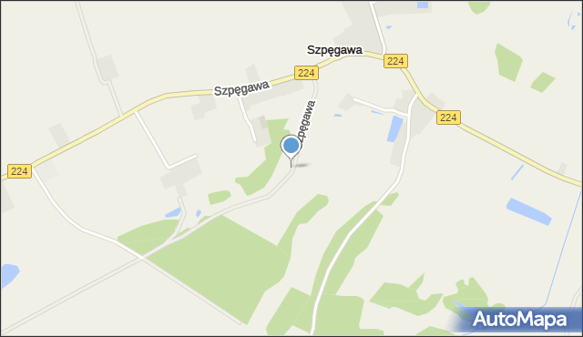 Szpęgawa, Szpęgawa, mapa Szpęgawa