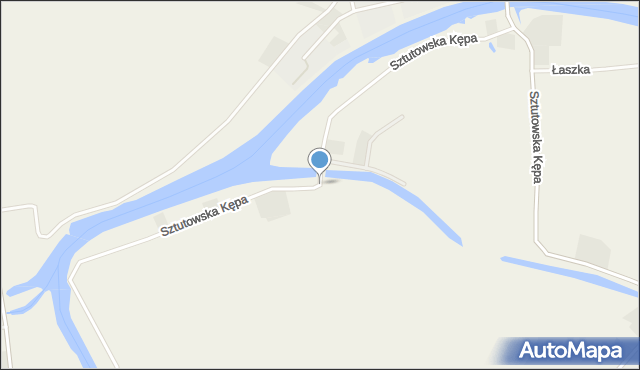 Sztutowo, Sztutowska Kępa, mapa Sztutowo