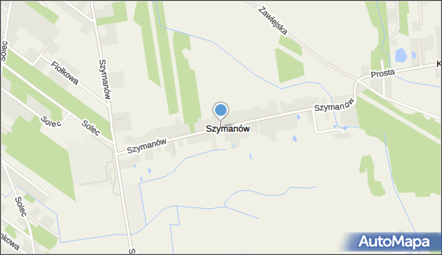 Szymanów gmina Góra Kalwaria, Szymanów, mapa Szymanów gmina Góra Kalwaria