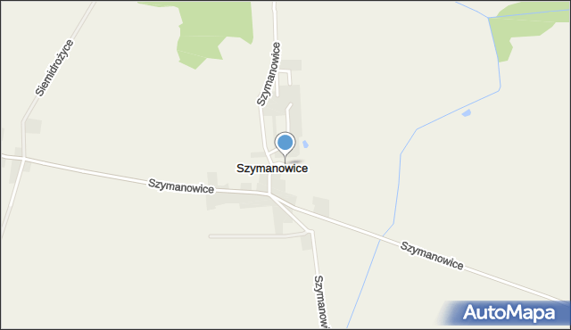 Szymanowice gmina Kostomłoty, Szymanowice, mapa Szymanowice gmina Kostomłoty