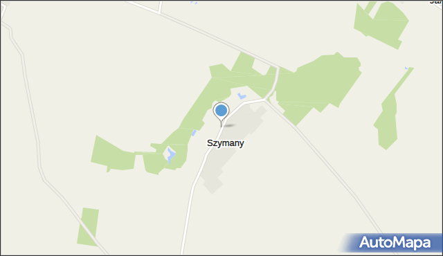 Szymany gmina Wąsosz, Szymany, mapa Szymany gmina Wąsosz