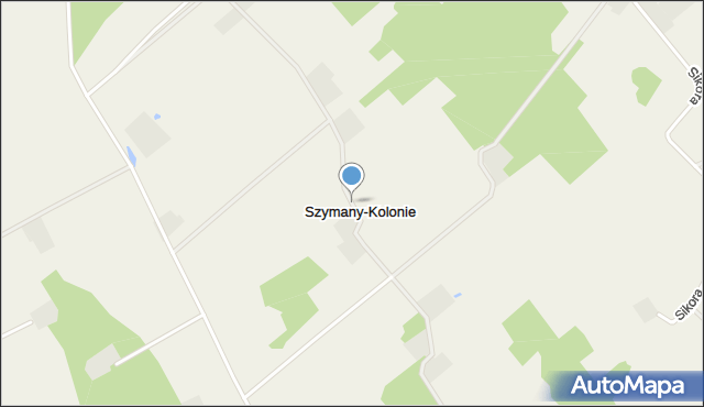 Szymany-Kolonie, Szymany-Kolonie, mapa Szymany-Kolonie