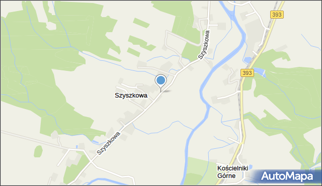 Szyszkowa, Szyszkowa, mapa Szyszkowa