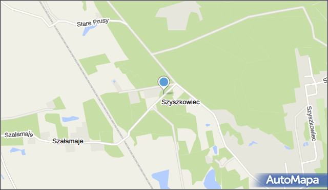 Szyszkowiec, Szyszkowiec, mapa Szyszkowiec