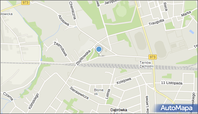 Tarnów, Szarych Szeregów, mapa Tarnów