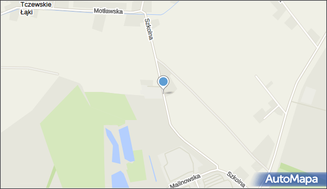 Tczewskie Łąki, Szkolna, mapa Tczewskie Łąki