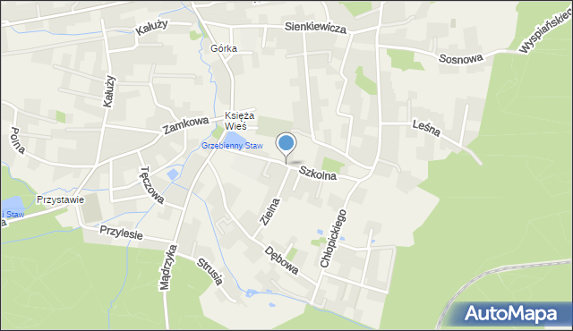 Tenczynek, Szkolna, mapa Tenczynek