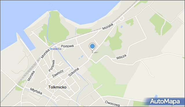 Tolkmicko, Szkolna, mapa Tolkmicko
