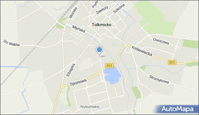 Tolkmicko, Szpitalna, mapa Tolkmicko