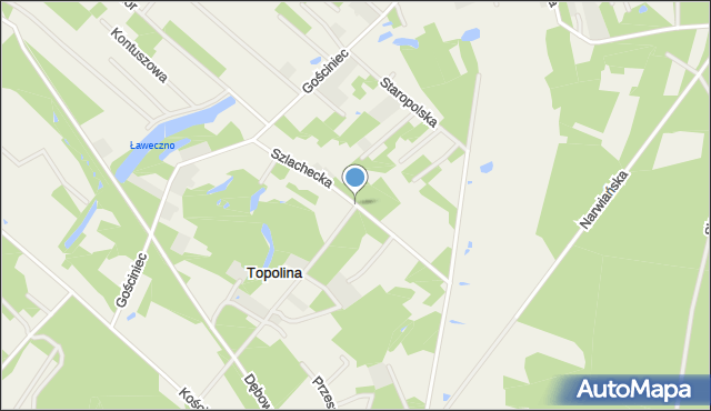 Topolina, Szlachecka, mapa Topolina