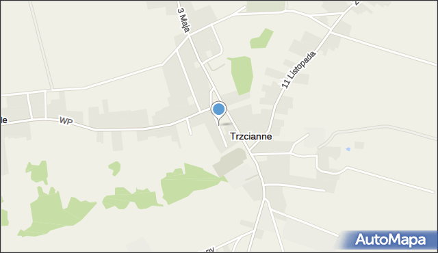 Trzcianne, Szkolna, mapa Trzcianne