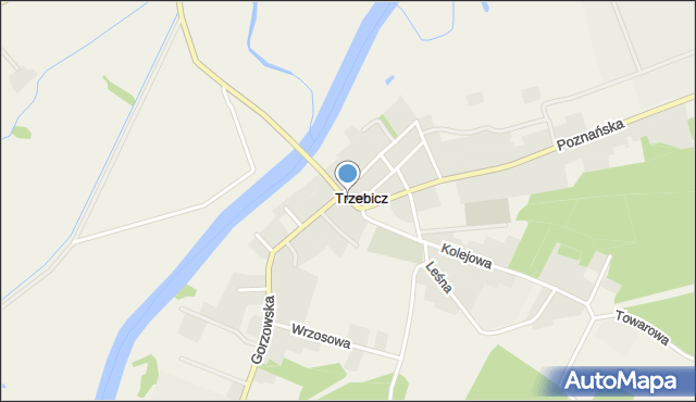 Trzebicz gmina Drezdenko, Szkolna, mapa Trzebicz gmina Drezdenko