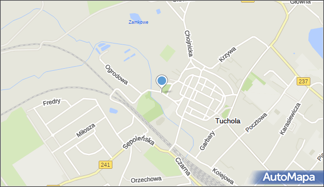 Tuchola, Szkolna, mapa Tuchola
