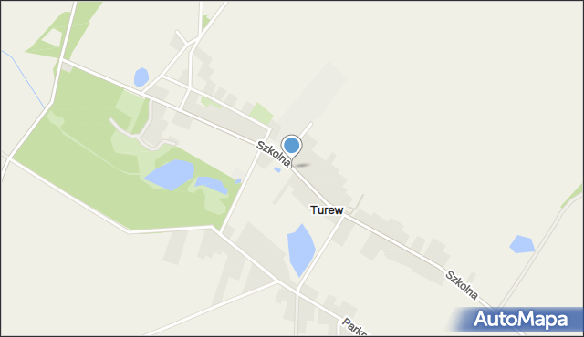 Turew, Szkolna, mapa Turew