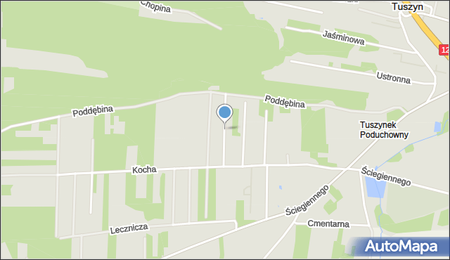 Tuszyn powiat łódzki wschodni, Szafirowa, mapa Tuszyn powiat łódzki wschodni