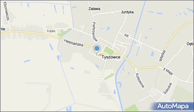 Tyszowce, Szewska, mapa Tyszowce