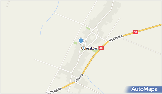 Ucieszków, Szkolna, mapa Ucieszków