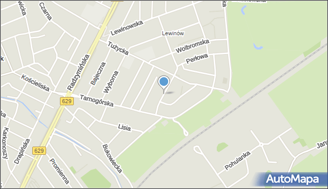 Warszawa, Szmaragdowa, mapa Warszawy