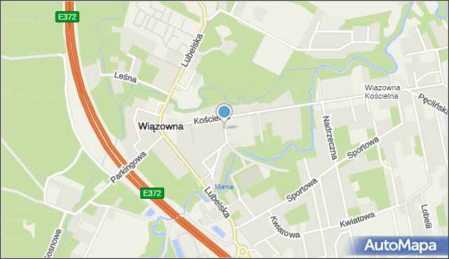 Wiązowna, Szkolna, mapa Wiązowna