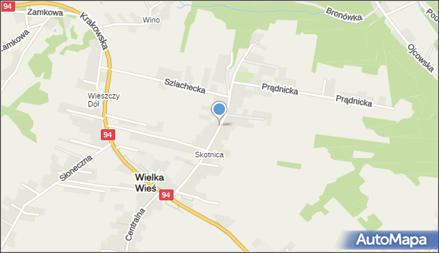 Wielka Wieś powiat krakowski, Szkolna, mapa Wielka Wieś powiat krakowski