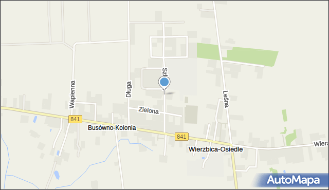 Wierzbica-Osiedle, Szkolna, mapa Wierzbica-Osiedle