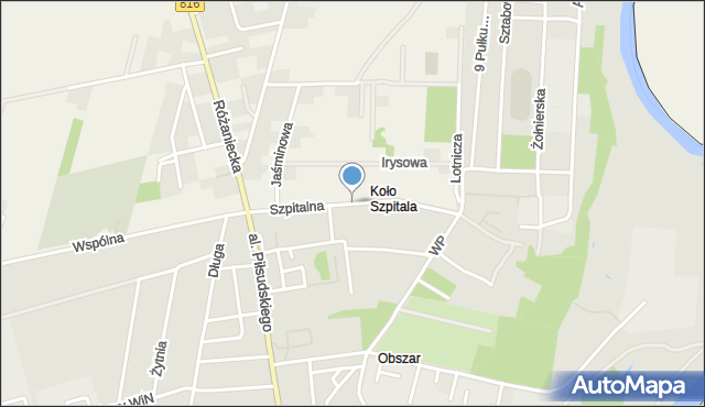 Włodawa, Szpitalna, mapa Włodawa