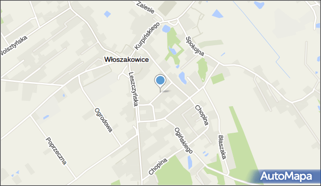 Włoszakowice, Szymanowskiego Karola, mapa Włoszakowice