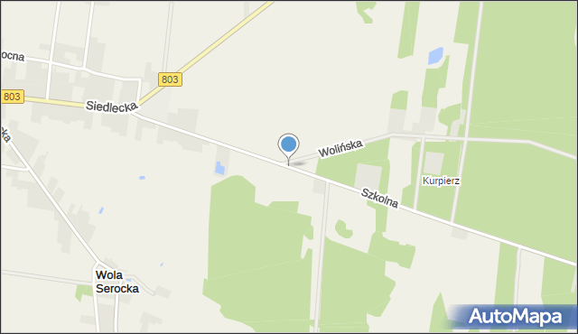 Wodynie, Szkolna, mapa Wodynie