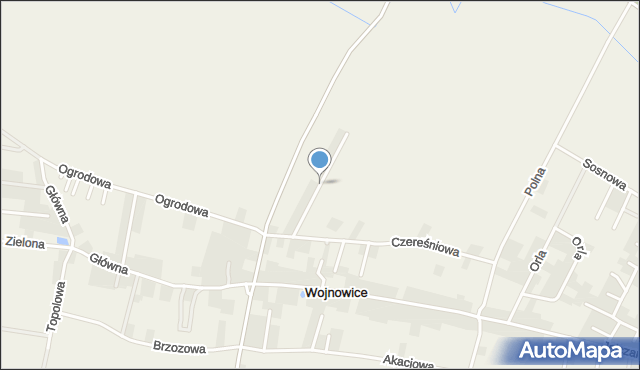 Wojnowice gmina Czernica, Szczere Pole, mapa Wojnowice gmina Czernica