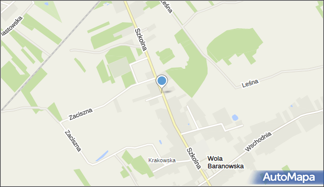 Wola Baranowska, Szkolna, mapa Wola Baranowska