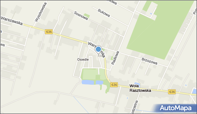 Wola Rasztowska, Szkolna, mapa Wola Rasztowska