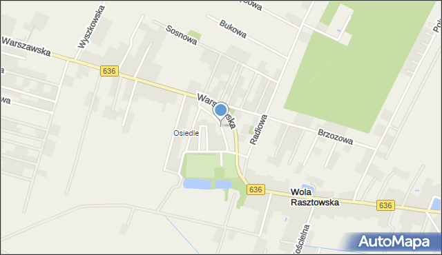 Wola Rasztowska, Szkolna, mapa Wola Rasztowska