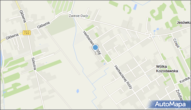 Wólka Kozodawska, Szparagowa, mapa Wólka Kozodawska