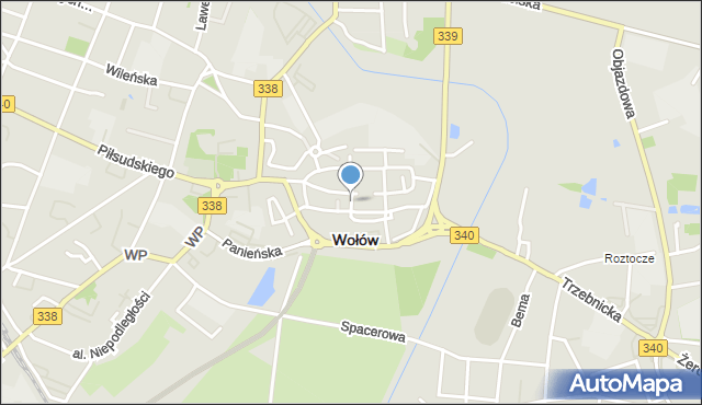 Wołów, Szkolna, mapa Wołów