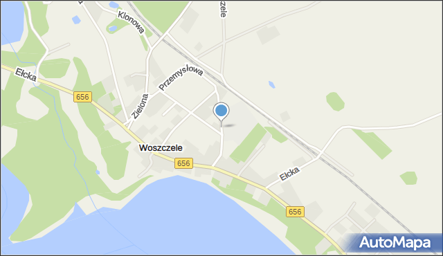 Woszczele, Szkolna, mapa Woszczele