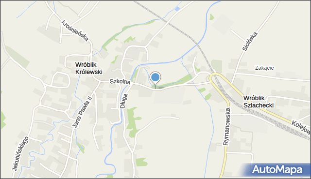 Wróblik Szlachecki, Szkolna, mapa Wróblik Szlachecki