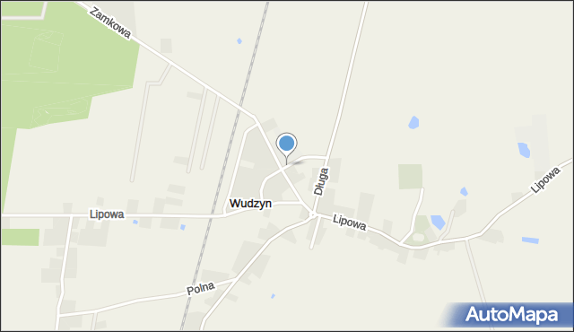 Wudzyn, Szkolna, mapa Wudzyn