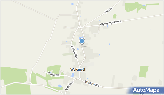 Wytomyśl, Szkolna, mapa Wytomyśl