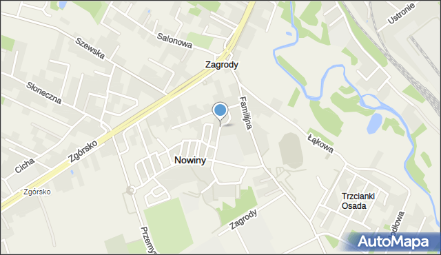 Zagrody gmina Nowiny, Szkolna, mapa Zagrody gmina Nowiny