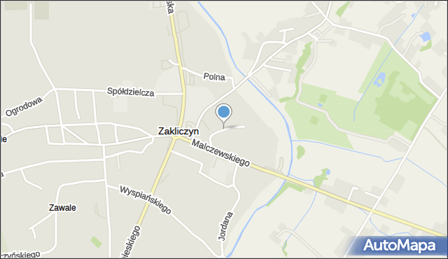 Zakliczyn powiat tarnowski, Szkolna, mapa Zakliczyn powiat tarnowski