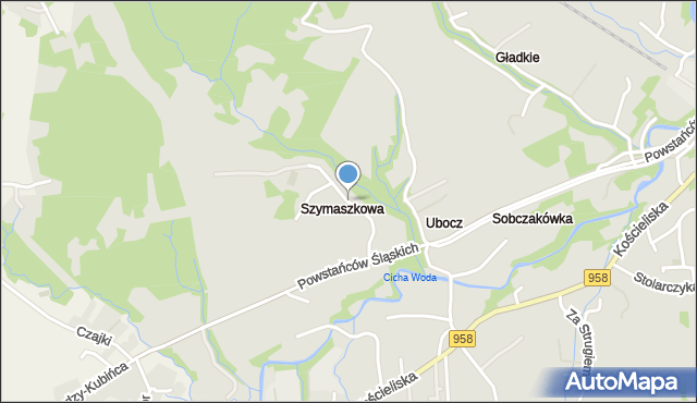 Zakopane, Szymaszkowa, mapa Zakopanego