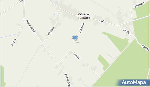 Zakrzów Turawski, Szkolna, mapa Zakrzów Turawski