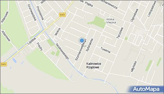 Zamość, Szymanowskiego Karola, mapa Zamościa