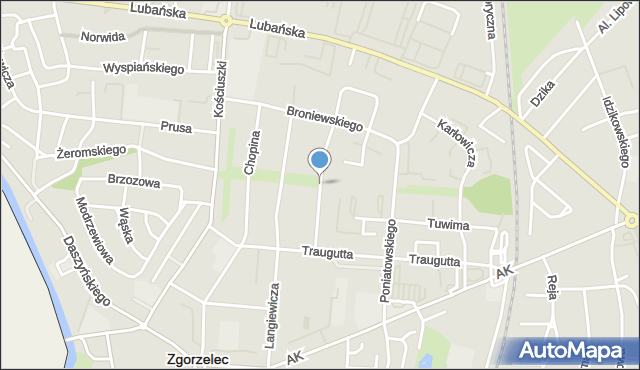 Zgorzelec, Szymanowskiego Karola, mapa Zgorzelec