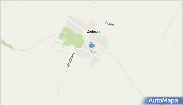 Zielęcin gmina Wielichowo, Szkolna, mapa Zielęcin gmina Wielichowo