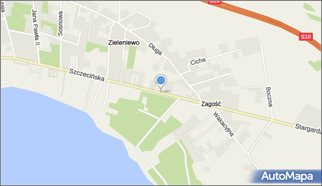 Zieleniewo gmina Kobylanka, Szczecińska, mapa Zieleniewo gmina Kobylanka