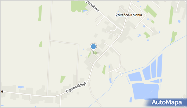 Żółtańce-Kolonia, Szmaragdowa, mapa Żółtańce-Kolonia